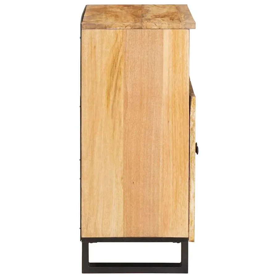 Buffet avec porte Marron 60 x 33 x 75 cm Bois de mangue massif - 4