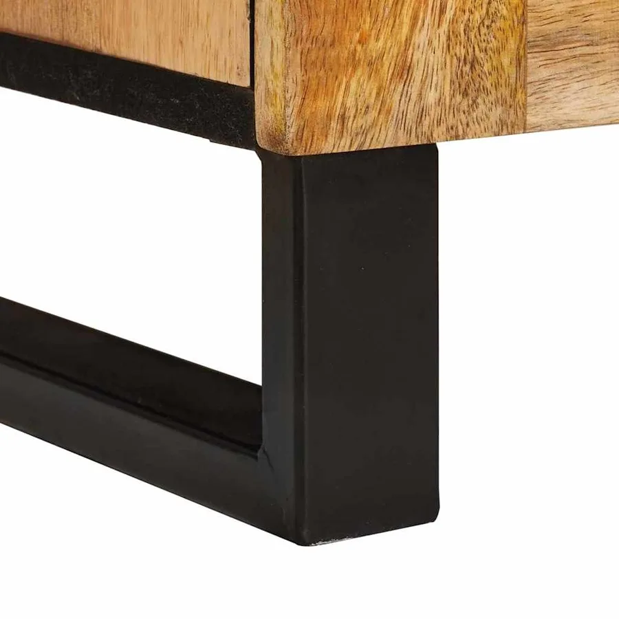 Buffet avec porte Marron 60 x 33 x 75 cm Bois de mangue massif - 6