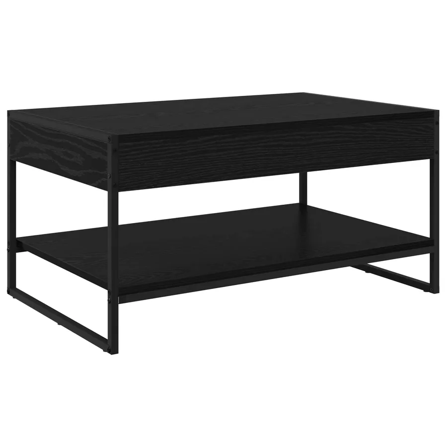 Table basse Chêne noir 80 x 50 x 40 cm Bois d'ingénierie - 2