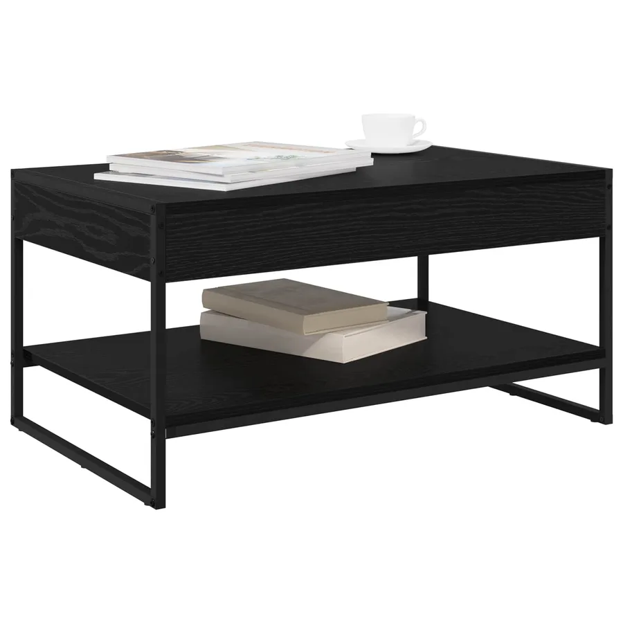 Table basse Chêne noir 80 x 50 x 40 cm Bois d'ingénierie - 3