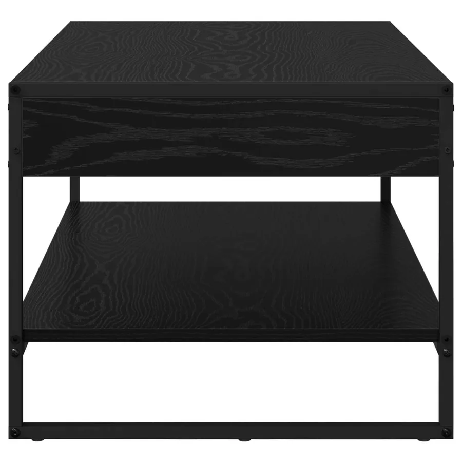 Table basse Chêne noir 80 x 50 x 40 cm Bois d'ingénierie - 6