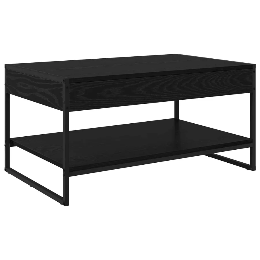 Table basse Chêne noir 80 x 50 x 40 cm Bois d'ingénierie - 7