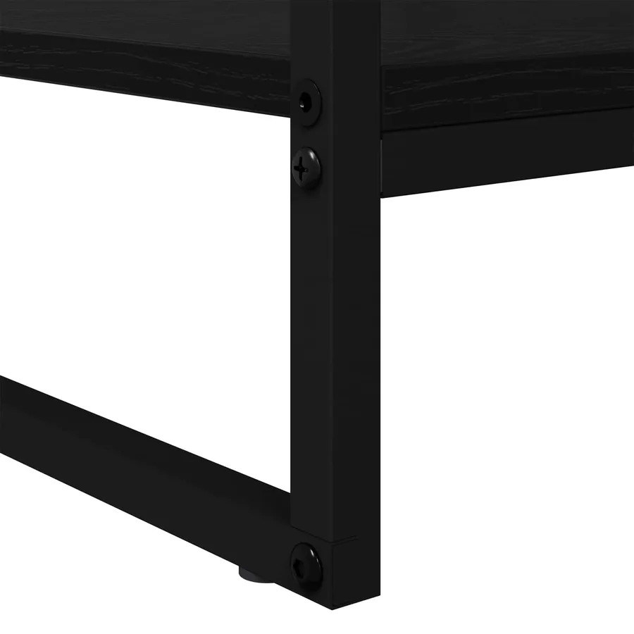 Table basse Chêne noir 80 x 50 x 40 cm Bois d'ingénierie - 9