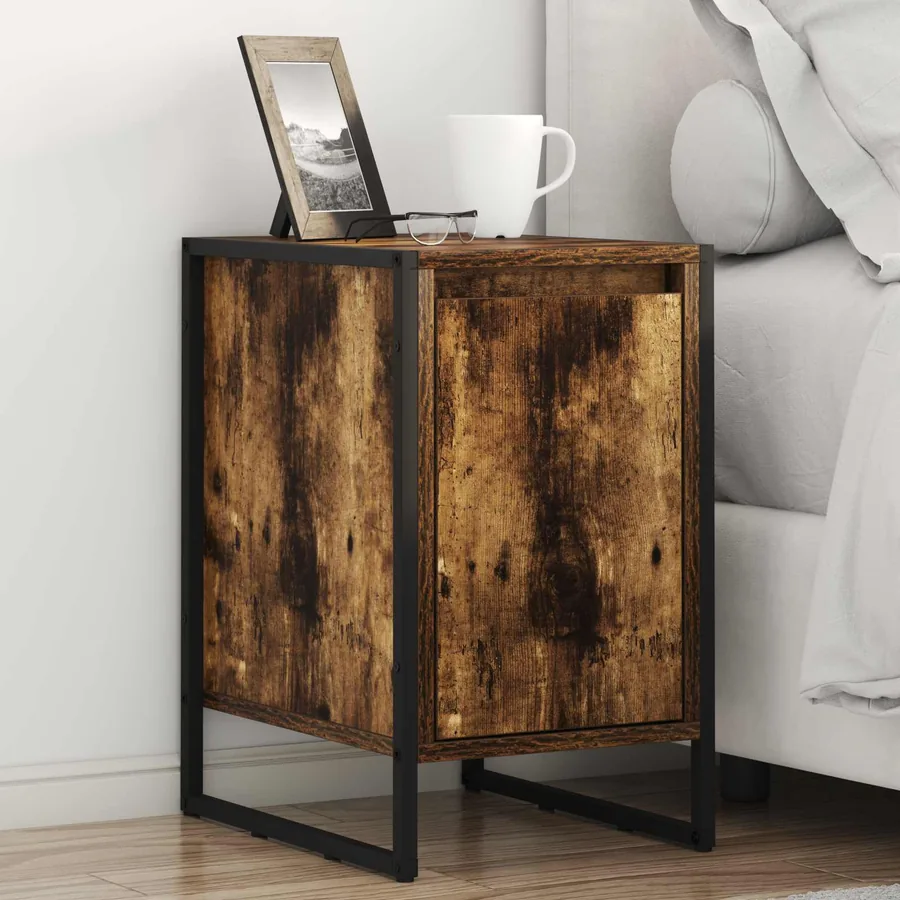 Table de chevet 2 pcs Chêne Fumé 39,5 x 30 x 50 cm