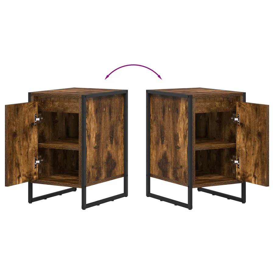 Table de chevet 2 pcs Chêne Fumé 39,5 x 30 x 50 cm - 12