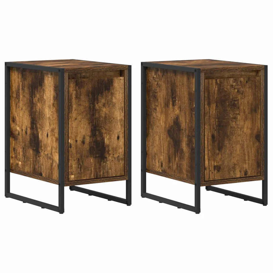 Table de chevet 2 pcs Chêne Fumé 39,5 x 30 x 50 cm - 2