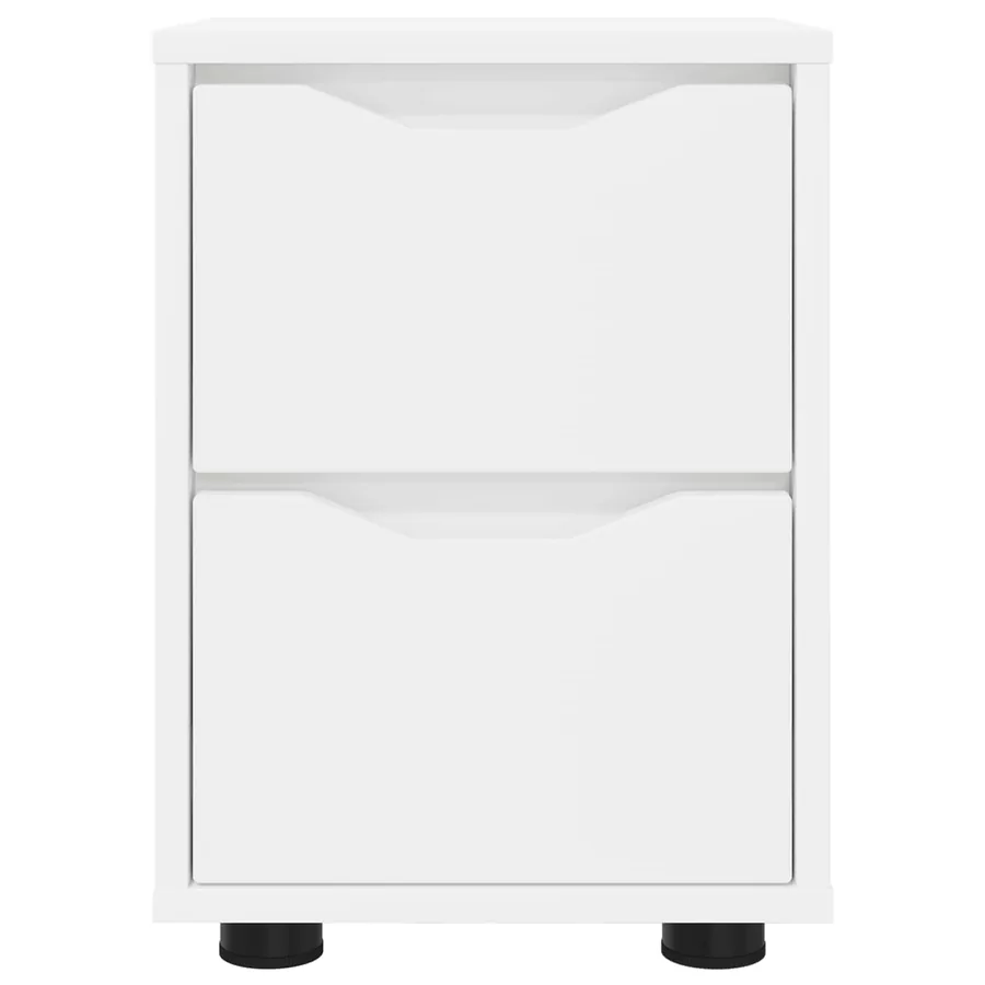 Tables de chevet avec tiroir 2 pcs Blanc 30,5 x 30 x 43 cm - 6