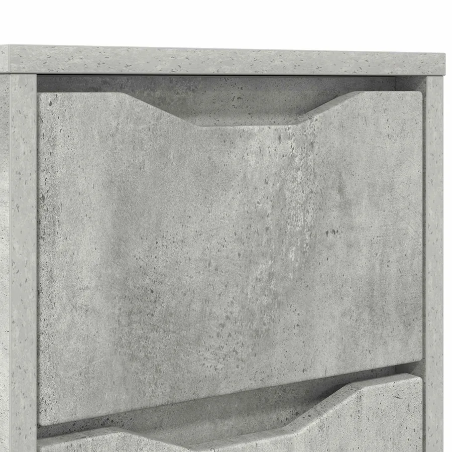 Table de chevet Gris béton 30,5 x 30 x 43 cm Bois d'ingénierie - 10