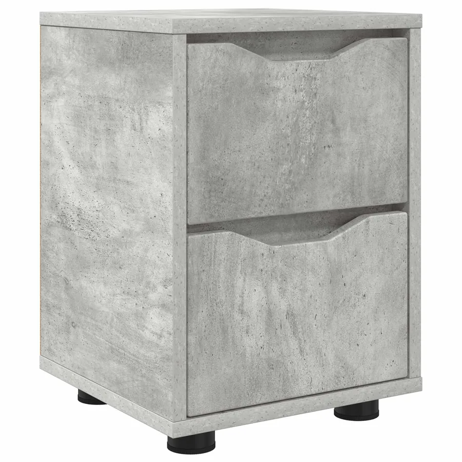 Table de chevet Gris béton 30,5 x 30 x 43 cm Bois d'ingénierie - 2