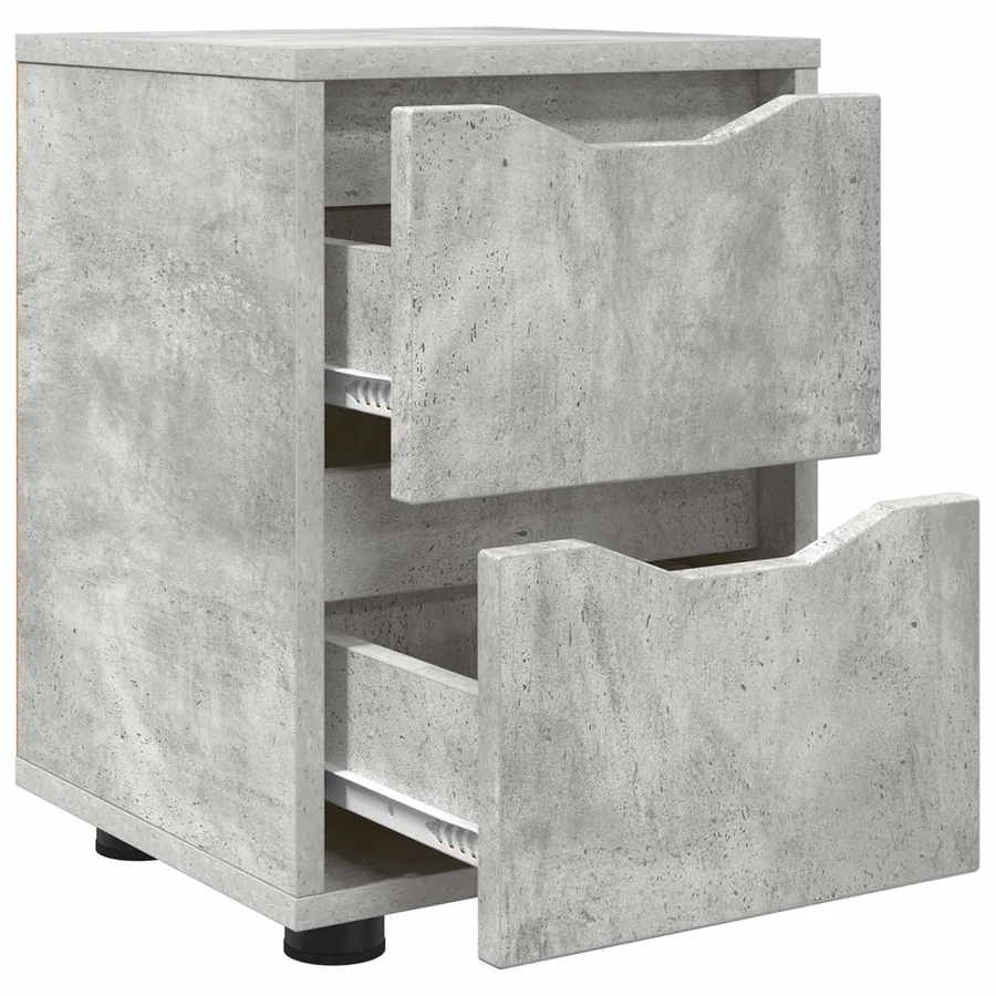 Table de chevet Gris béton 30,5 x 30 x 43 cm Bois d'ingénierie - 5