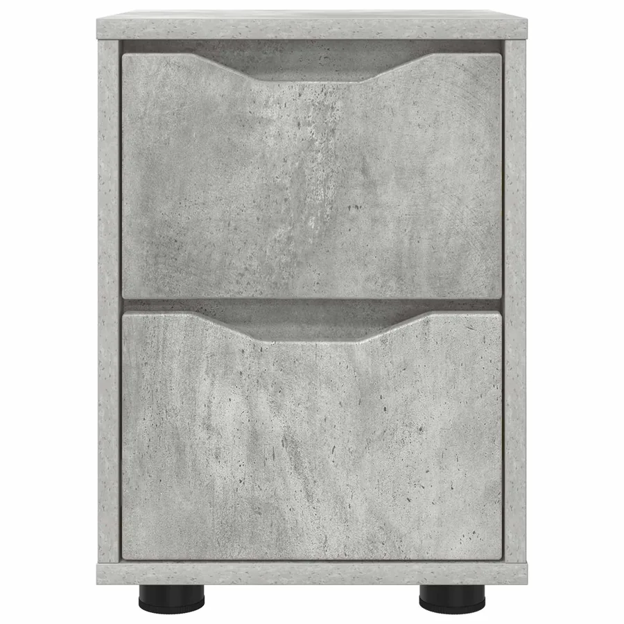 Table de chevet Gris béton 30,5 x 30 x 43 cm Bois d'ingénierie - 6