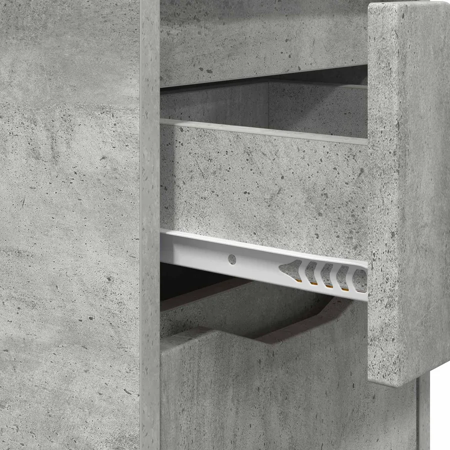 Table de chevet Gris béton 30,5 x 30 x 43 cm Bois d'ingénierie - 9