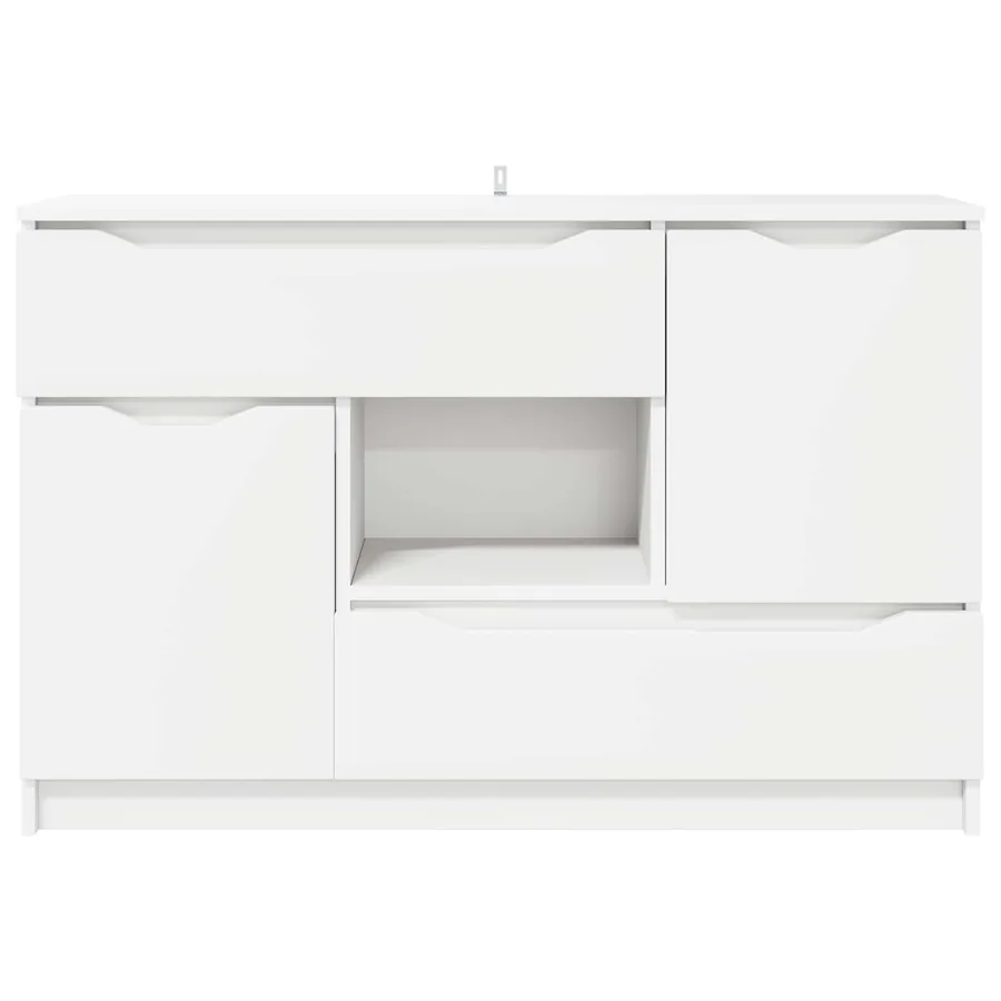 Buffet avec tiroir Blanc 100 x 30 x 65,6 Bois d'ingénierie - 6