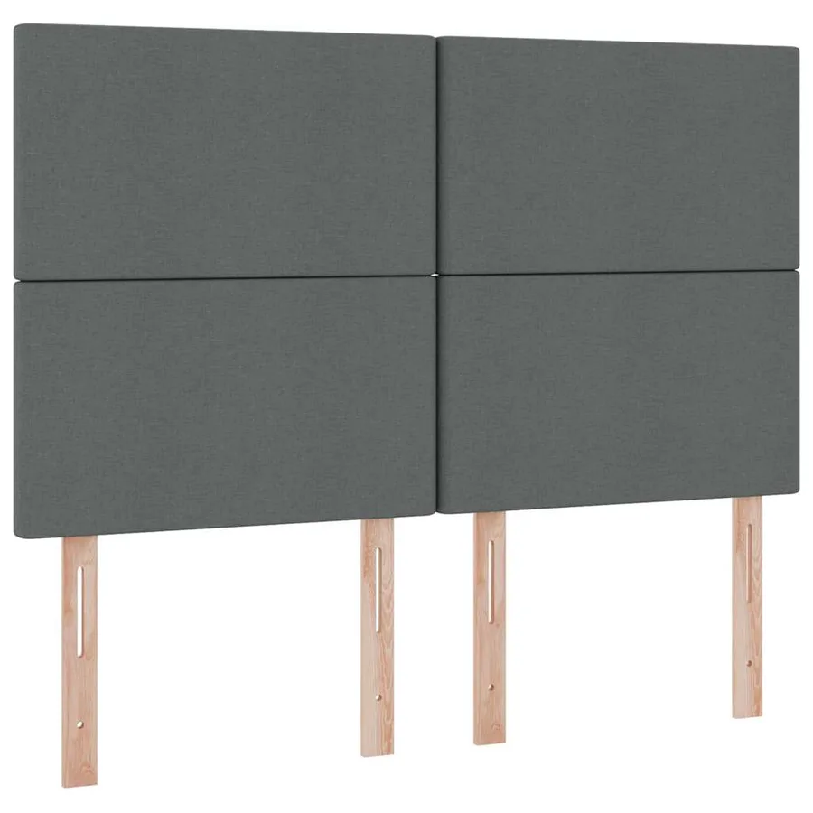 Lit de rangement LED avec matelas Gris foncé 140 x 200 cm Tissu - 8