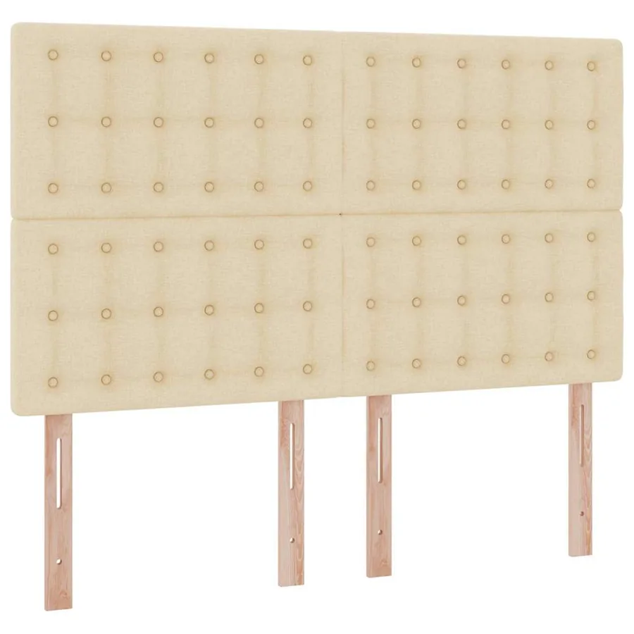 Lit de rangement LED avec matelas Crème 140 x 200 cm Tissu - 8