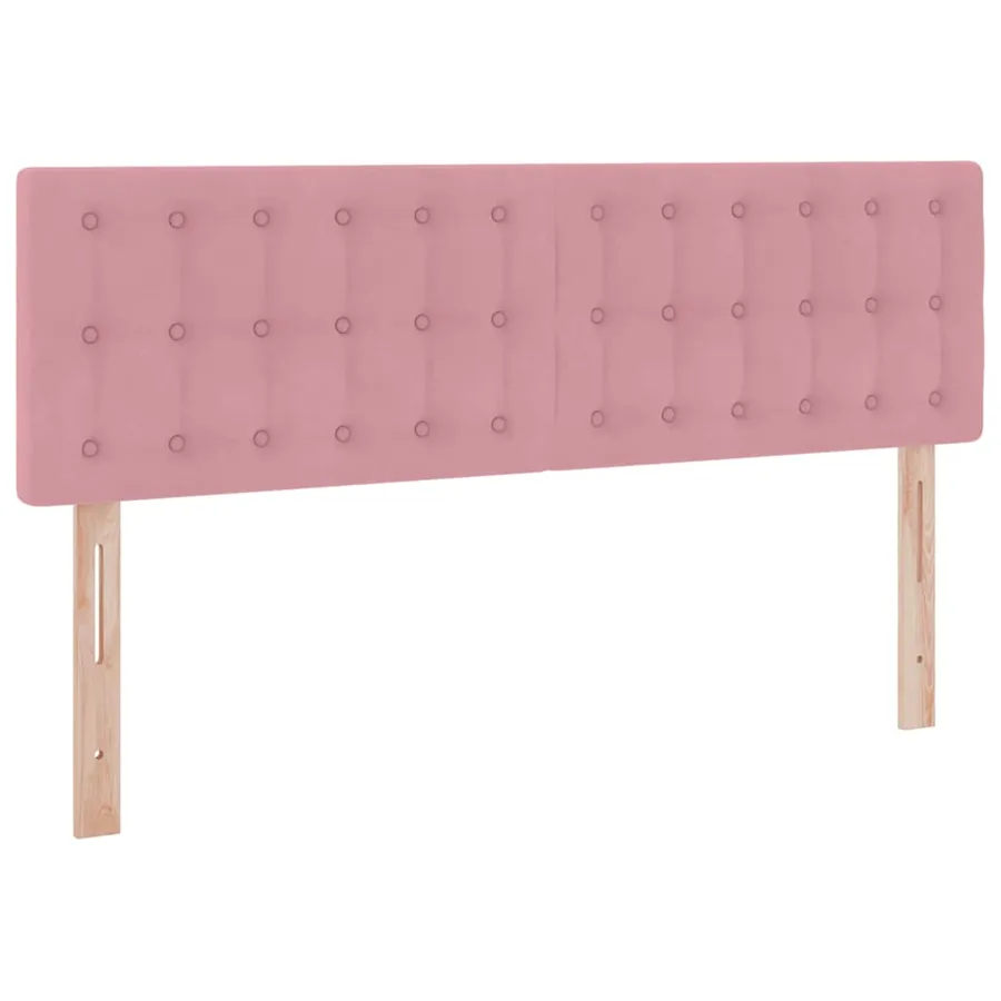 Lit de Rangement avec matelas Rose 140 x 200 cm Velours - 9