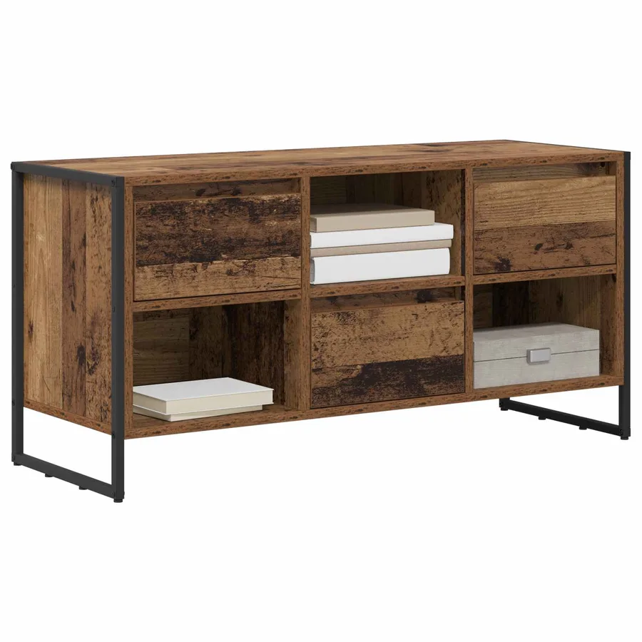 Meuble TV Bois Ancien 100 x 36 x 49,5 cm Bois d'ingénierie - 3
