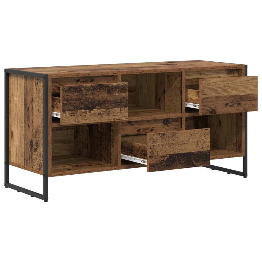 Meuble TV Bois Ancien 100 x 36 x 49,5 cm Bois d'ingénierie - 5