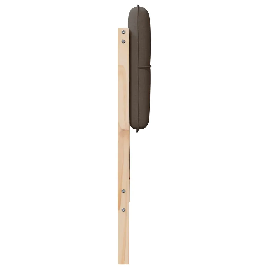 Tête de lit capitonnée Marron et Taupe 120 cm Pin massif - 5