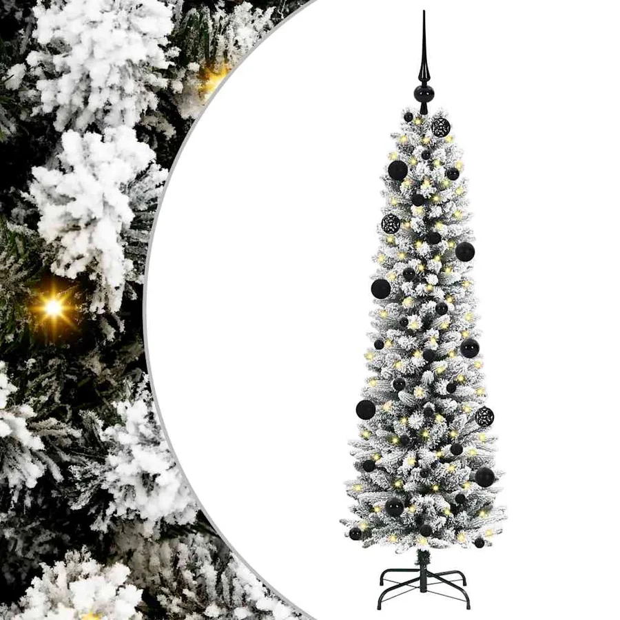 Sapin de Noël artificiel Blanc 150 cm PVC, métal et plastique - 2
