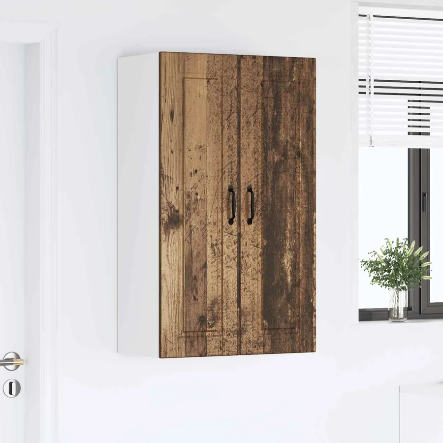 Meuble mural PORTO Bois ancien 60 x 31 x 100 cm - 4