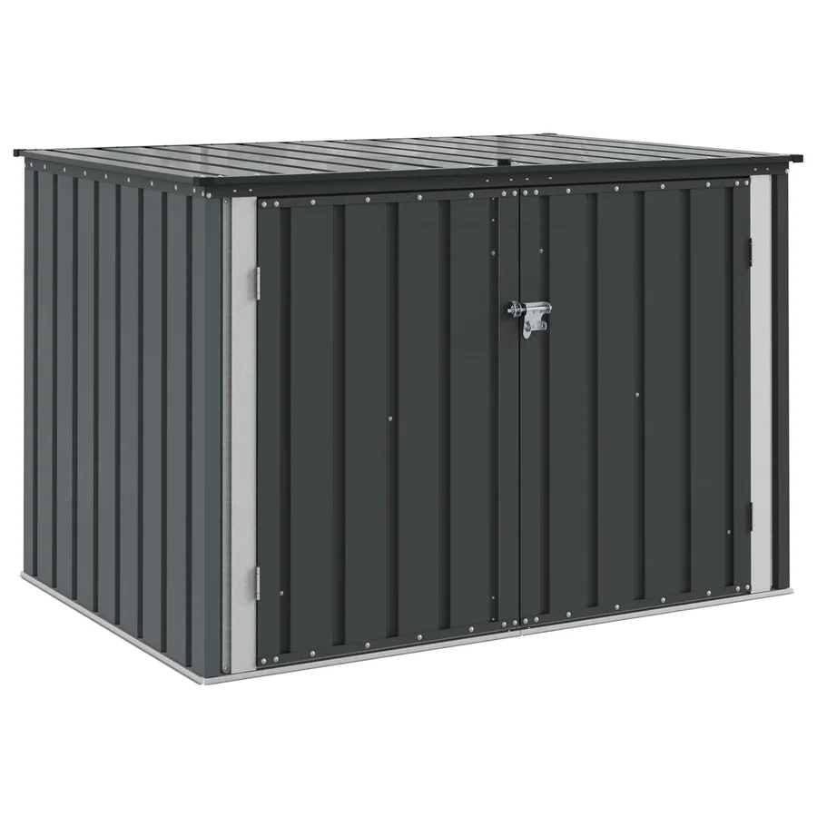 Boîte de Rangement de Jardin Noir 151,5 x 107 x 100 cm Acier - 2
