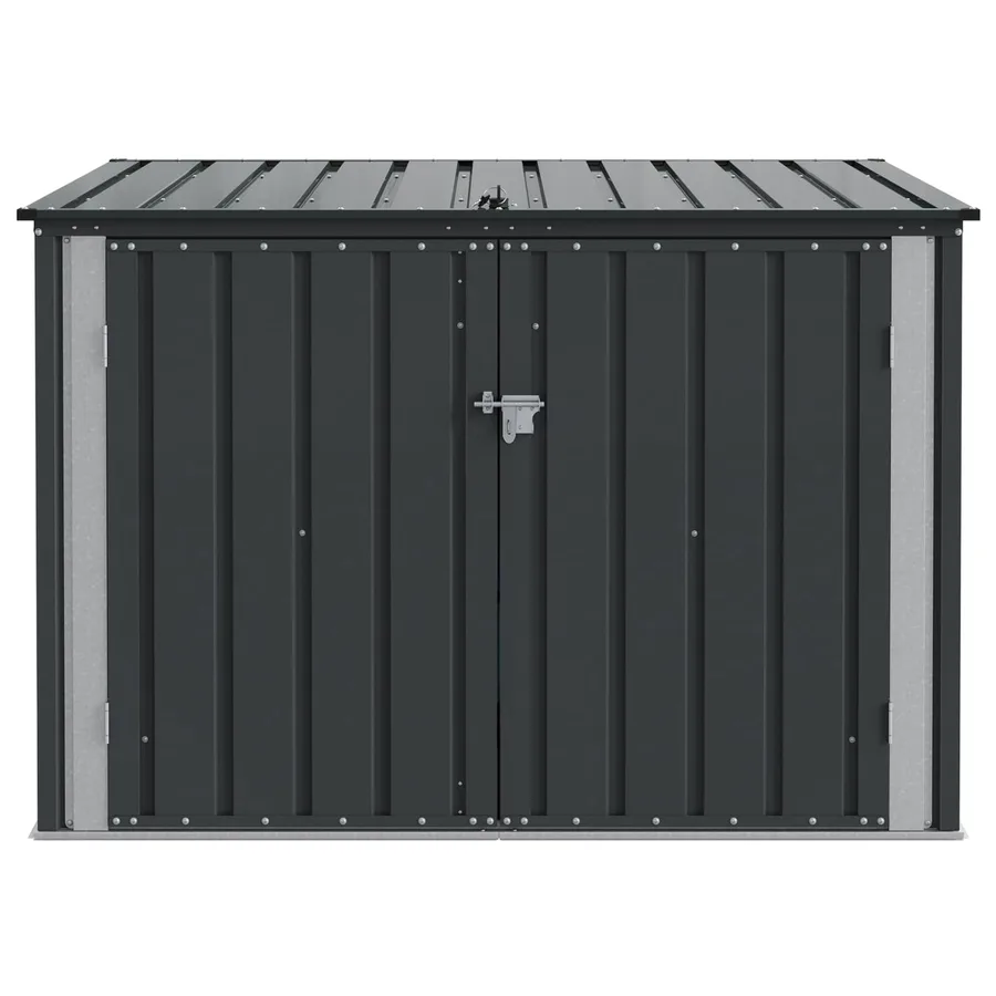 Boîte de Rangement de Jardin Noir 151,5 x 107 x 100 cm Acier - 7