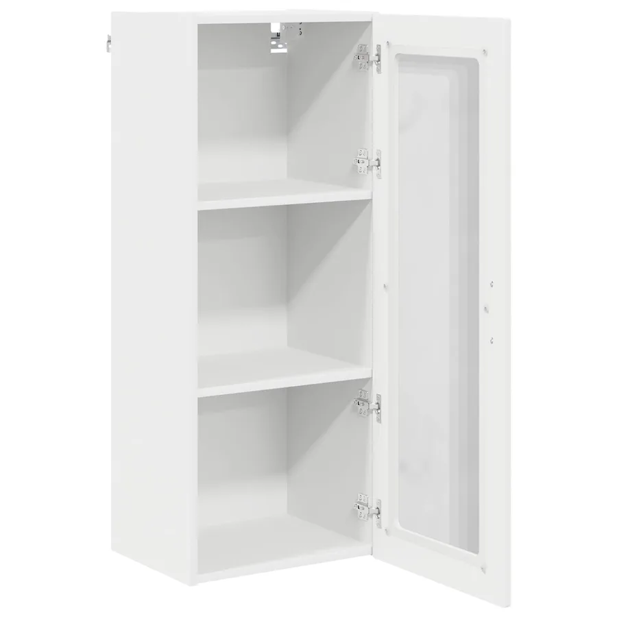 Cabinet en verre mural PORTO Blanc 40 x 31 x 100 cm - 5