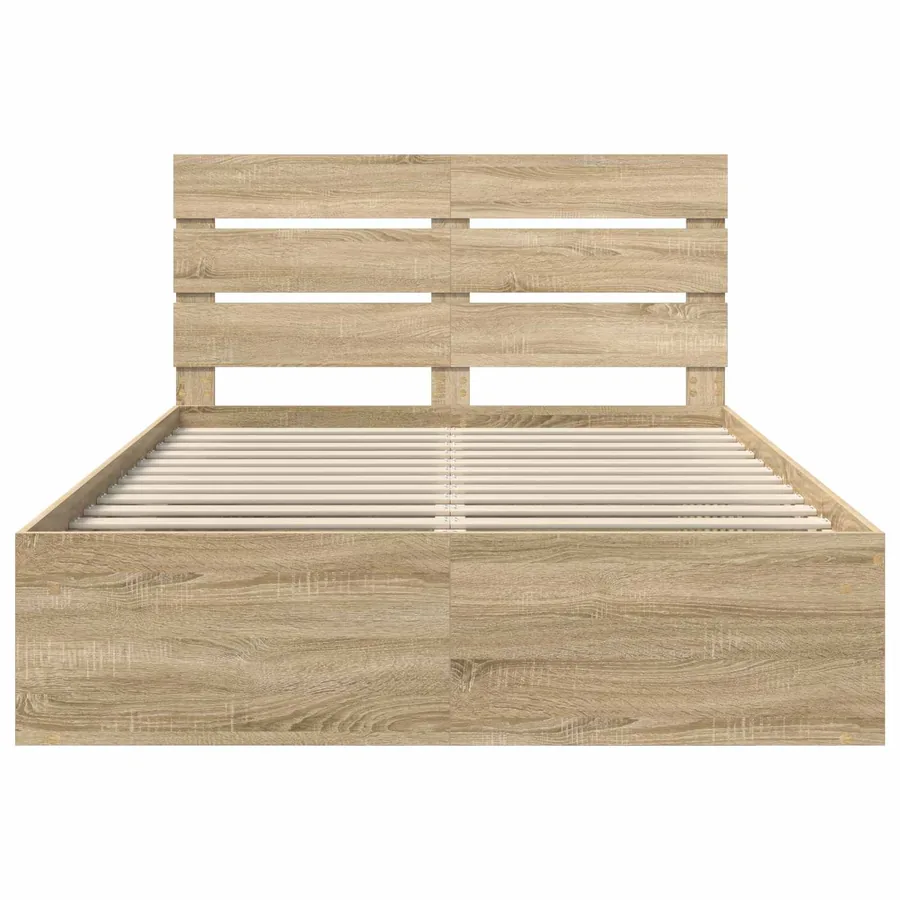Cadre de lit Sonoma 140 x 190 cm Bois de pin massif - 7