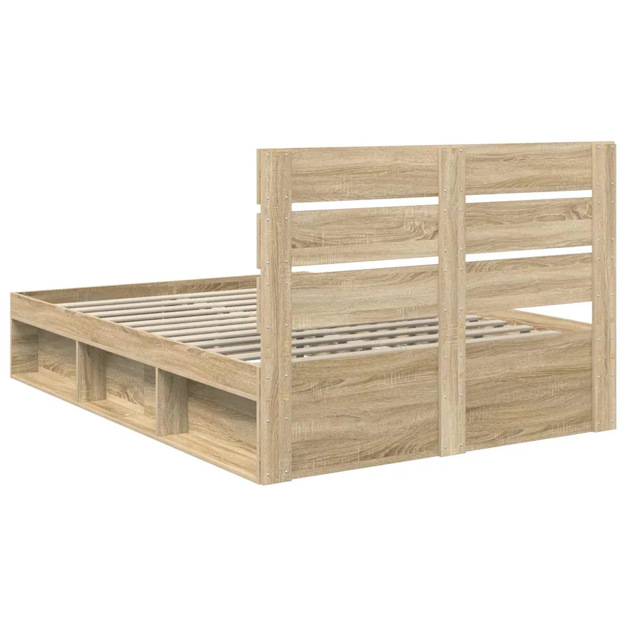 Cadre de lit Sonoma 140 x 190 cm Bois de pin massif - 9