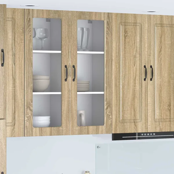 Cabinet en verre mural PORTO Chêne Sonoma 40 x 31 x 100 cm