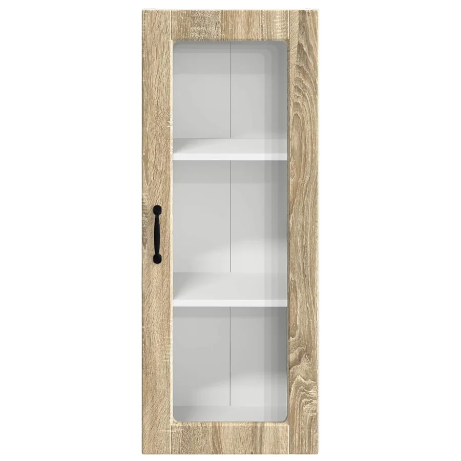 Cabinet en verre mural PORTO Chêne Sonoma 40 x 31 x 100 cm - 6