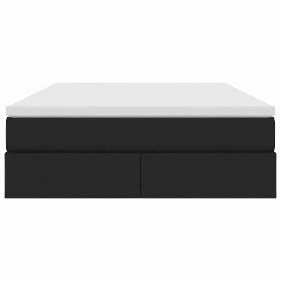 Lit avec rangement et matelas Noir 140 x 200 cm Polyester - 7