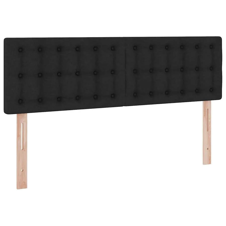 Lit de rangement LED avec matelas Noir 140 x 200 cm Tissu - 10