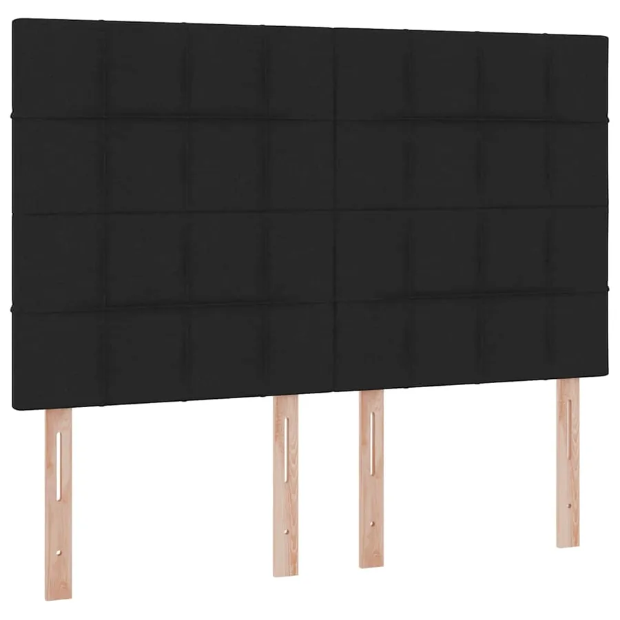 Lit de rangement LED avec matelas Noir 140 x 200 cm Tissu - 8