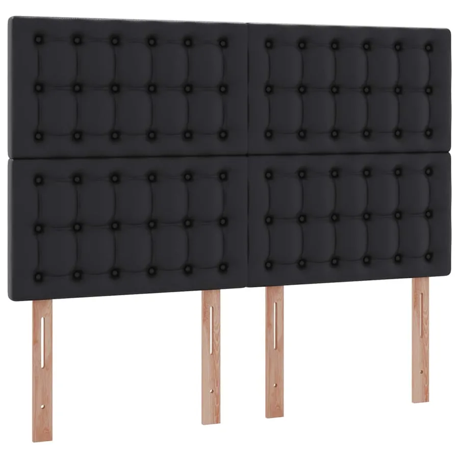 Lit avec rangement et LED Noir 140 x 200 cm Simili cuir - 9