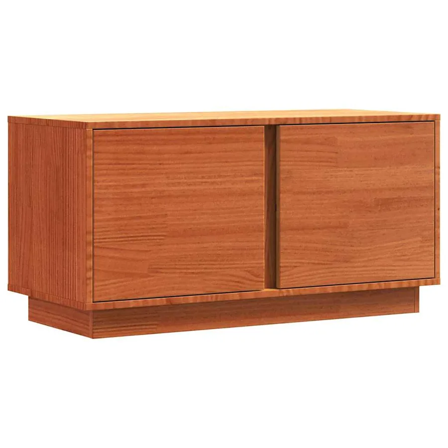 Meuble TV Brun cire 80 x 35 x 40,5 cm Pin massif - 2