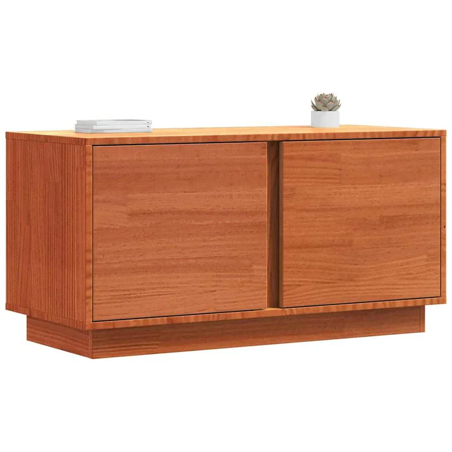 Meuble TV Brun cire 80 x 35 x 40,5 cm Pin massif - 3