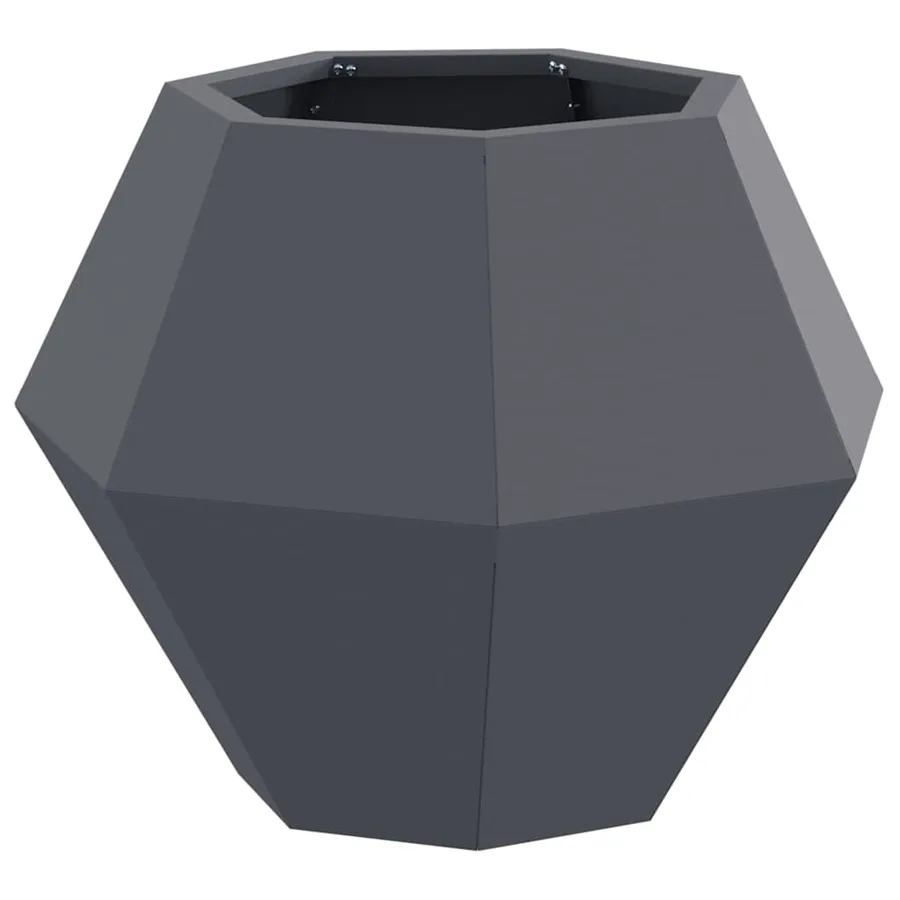 Jardinière 2 pc Anthracite 50 x 50 x 40 cm Acier - 5