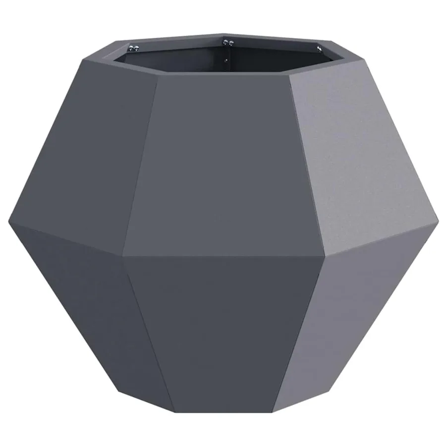 Jardinière 2 pc Anthracite 50 x 50 x 40 cm Acier - 6