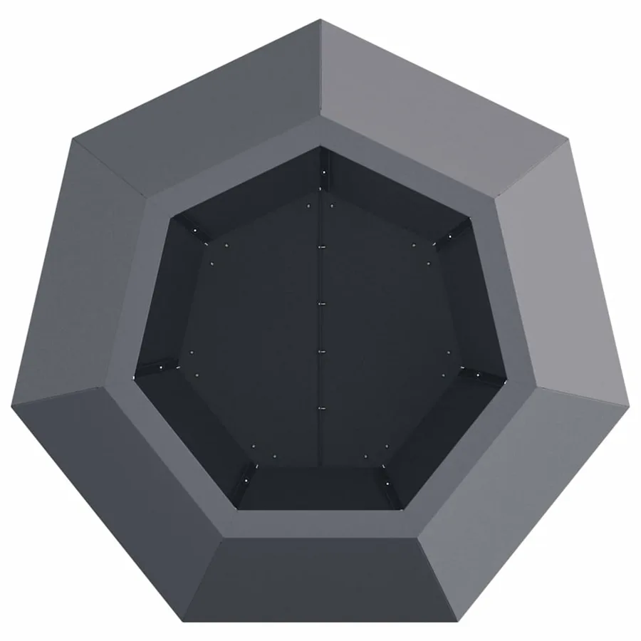 Jardinière 2 pc Anthracite 50 x 50 x 40 cm Acier - 7