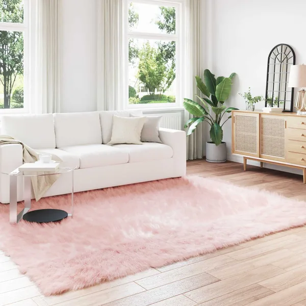 Tapis en fausse TAFALLA Rose 240 x 340 cm Polyester