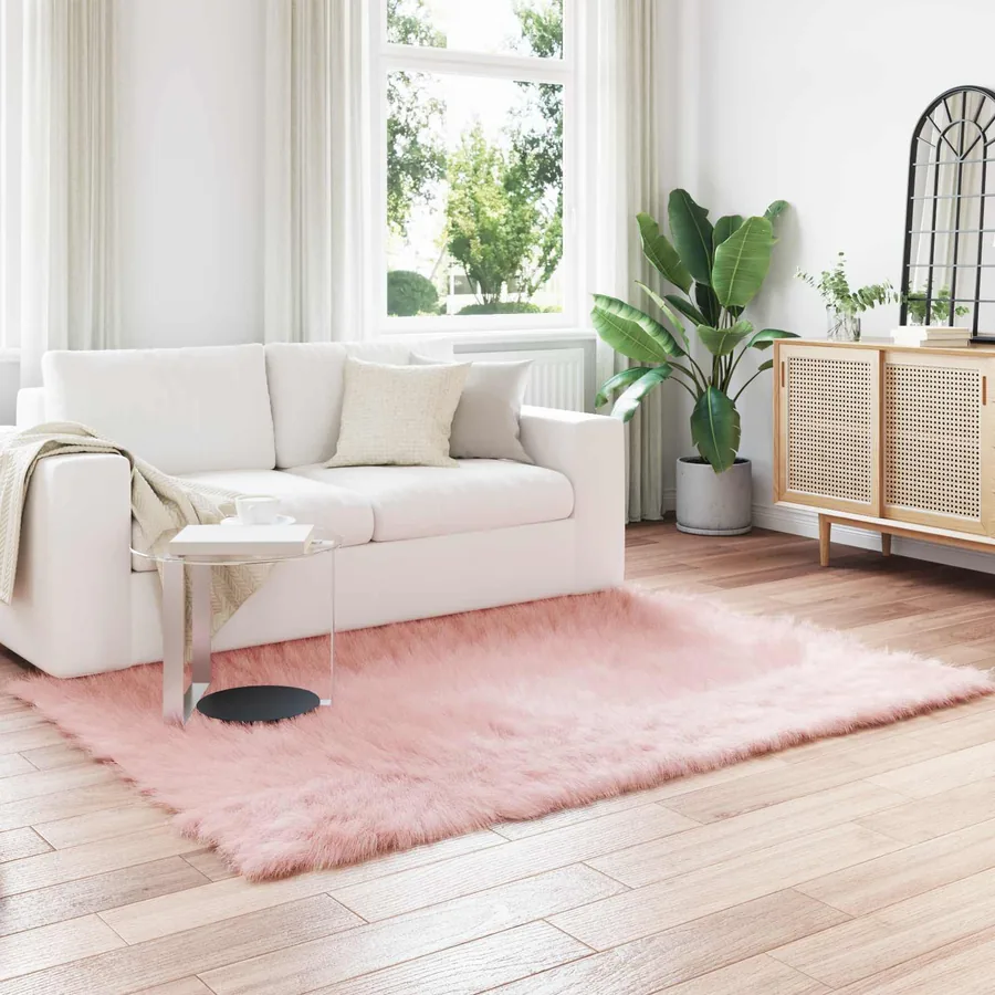 Tapis en fausse TAFALLA Rose 160 x 230 cm Polyester