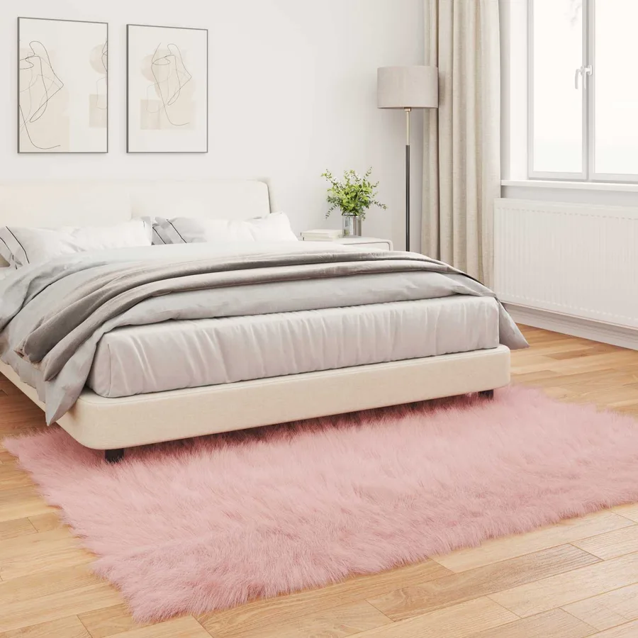 Tapis en fausse TAFALLA Rose 160 x 230 cm Polyester - 4