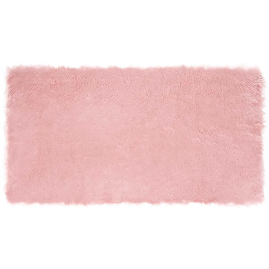 Tapis en fausse TAFALLA Rose 80 x 150 cm Polyester - 2