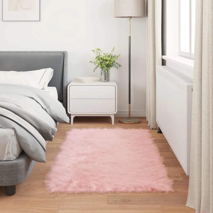 Tapis en fausse TAFALLA Rose 80 x 150 cm Polyester - 4