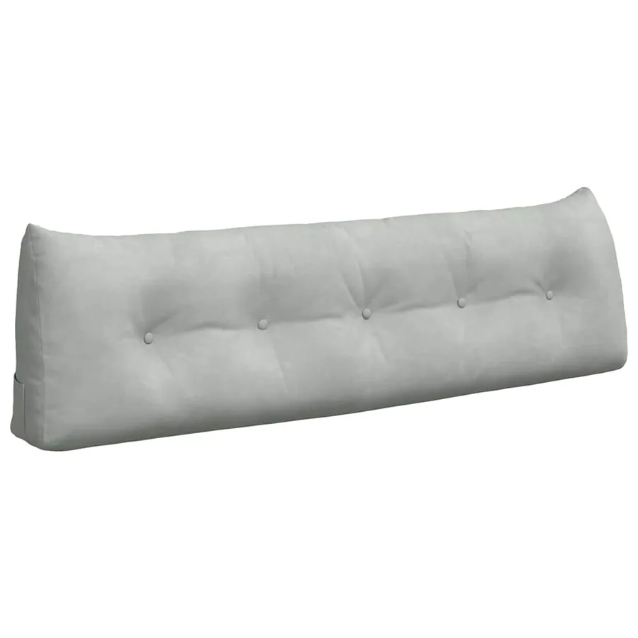 Coussin de Dos Gris clair 160 x 24 x 50 cm Velours - 2