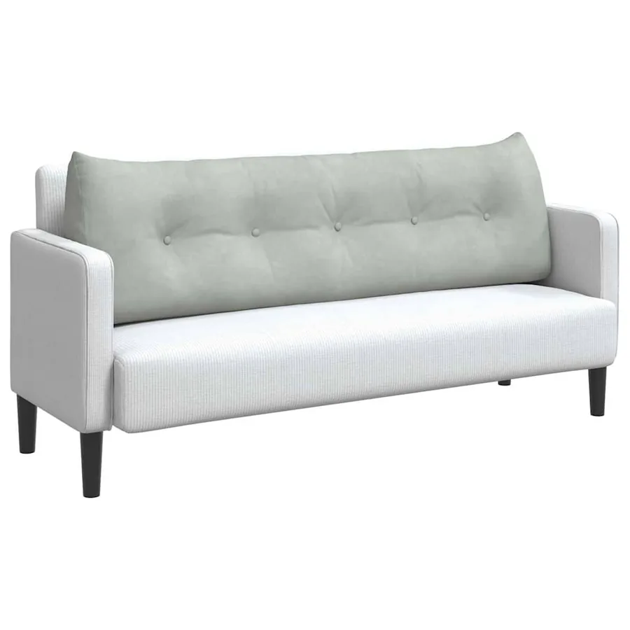 Coussin de Dos Gris clair 160 x 24 x 50 cm Velours - 3