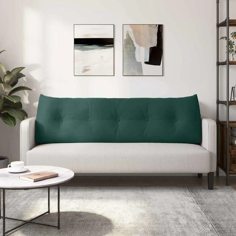 Coussin de Dos Vert foncé 160 x 24 x 50 cm Velours - 4