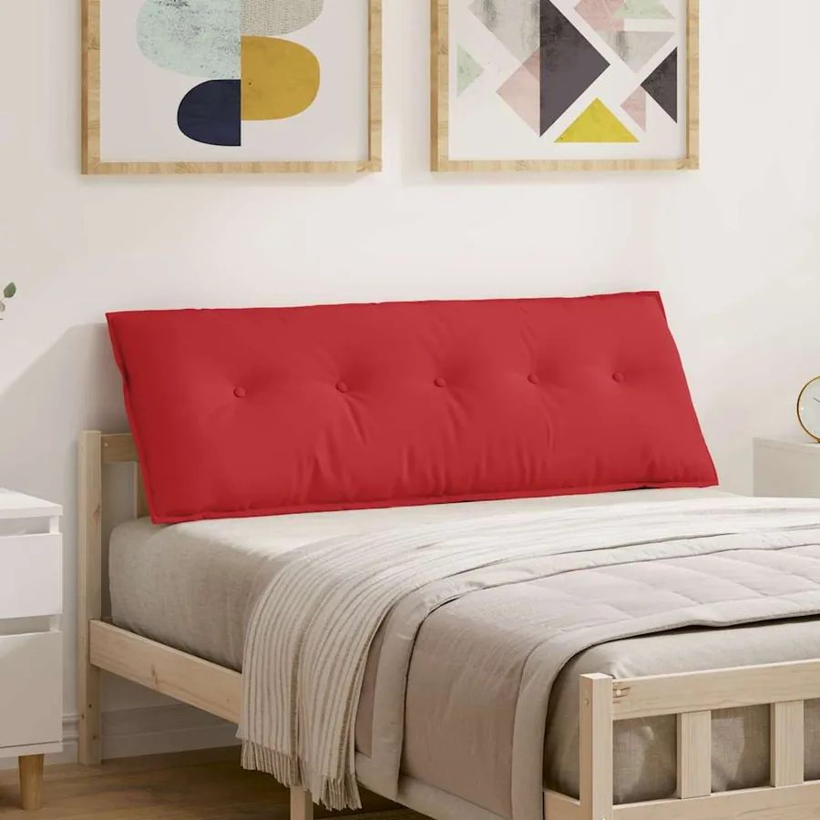 Coussin de Dos Rouge 140 x 19 x 50 cm tissu